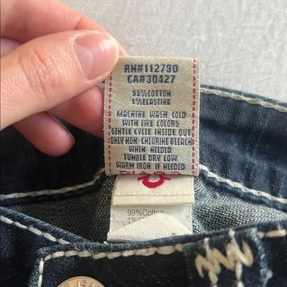 Vintage True Religion Indigo low rise Flare Jeans; women’s 29 - Picture 8 of 8